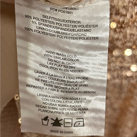 Crystal Sky Rose Gold Sequin Party Dress Women’s Large - Picture 5 of 6